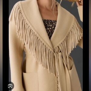 Anthropologie NVLT Fringe Coatigan